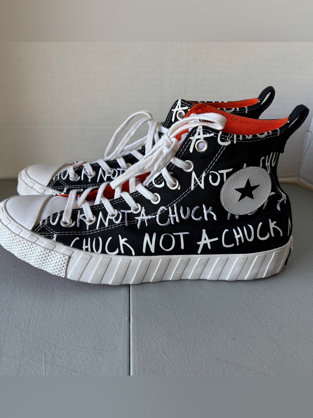 Converse Men's Untitl3d High Top Not A Chuck Black White Size 12 Sneakers